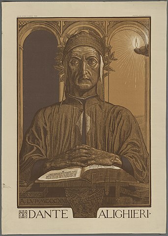 Ritratto di Dante a opera di Adolfo De Carolis